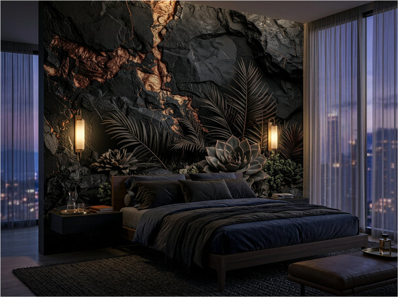 The Petrified Oasis- Fossilized Desert Mural