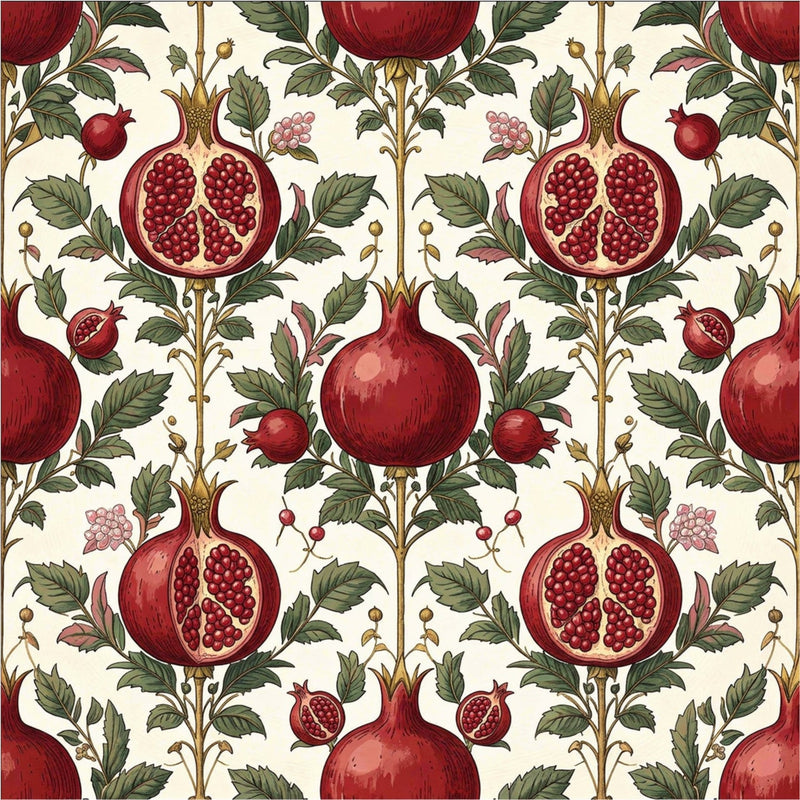 Pomegranate Dreams — Persian Garden Wallpaper - Carta Noor