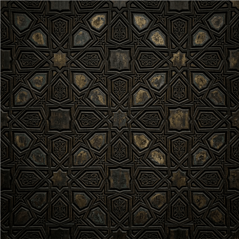 The Mamluk Shadow - Carved Geometric Mural - Carta Noor