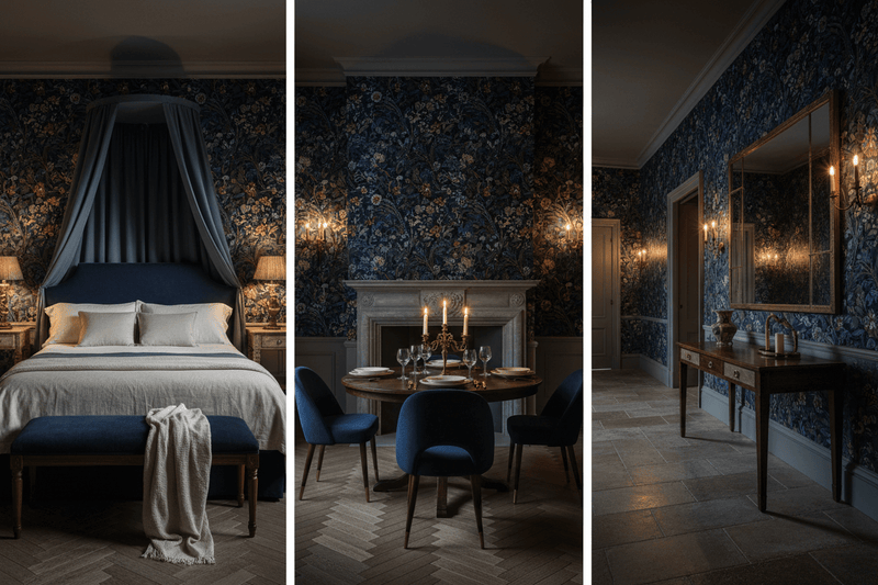 The Best Midnight Blue Floral Wallpaper Ideas for 2026 - Carta Noor