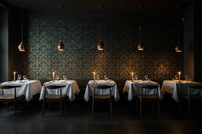 The Best Restaurant Wallpaper Styles for Atmosphere and Impact - Carta Noor