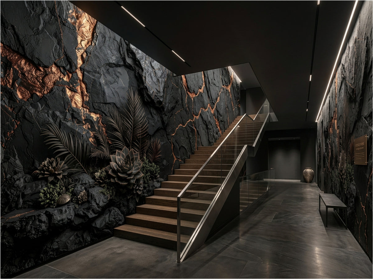 The Petrified Oasis- Fossilized Desert Mural