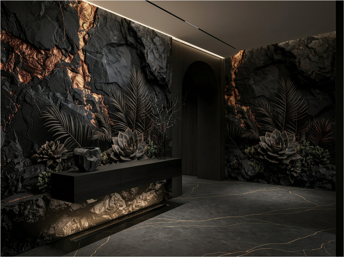 The Petrified Oasis- Fossilized Desert Mural