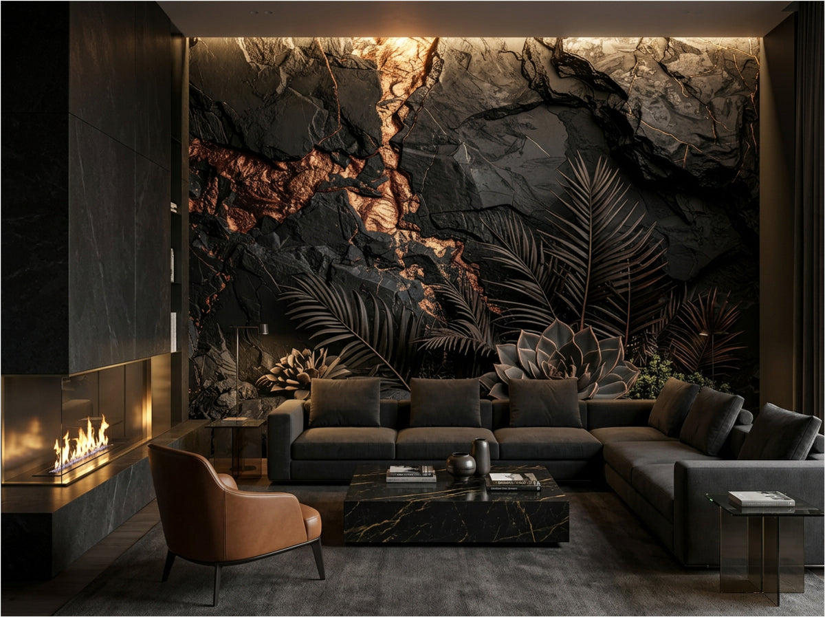 The Petrified Oasis- Fossilized Desert Mural