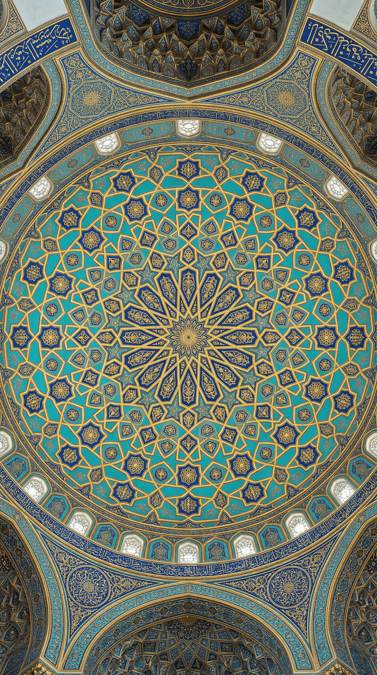 Ottoman Dome Radial Geometry Luxury Wallpaper