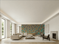 Ottoman Dome Radial Geometry Luxury Wallpaper
