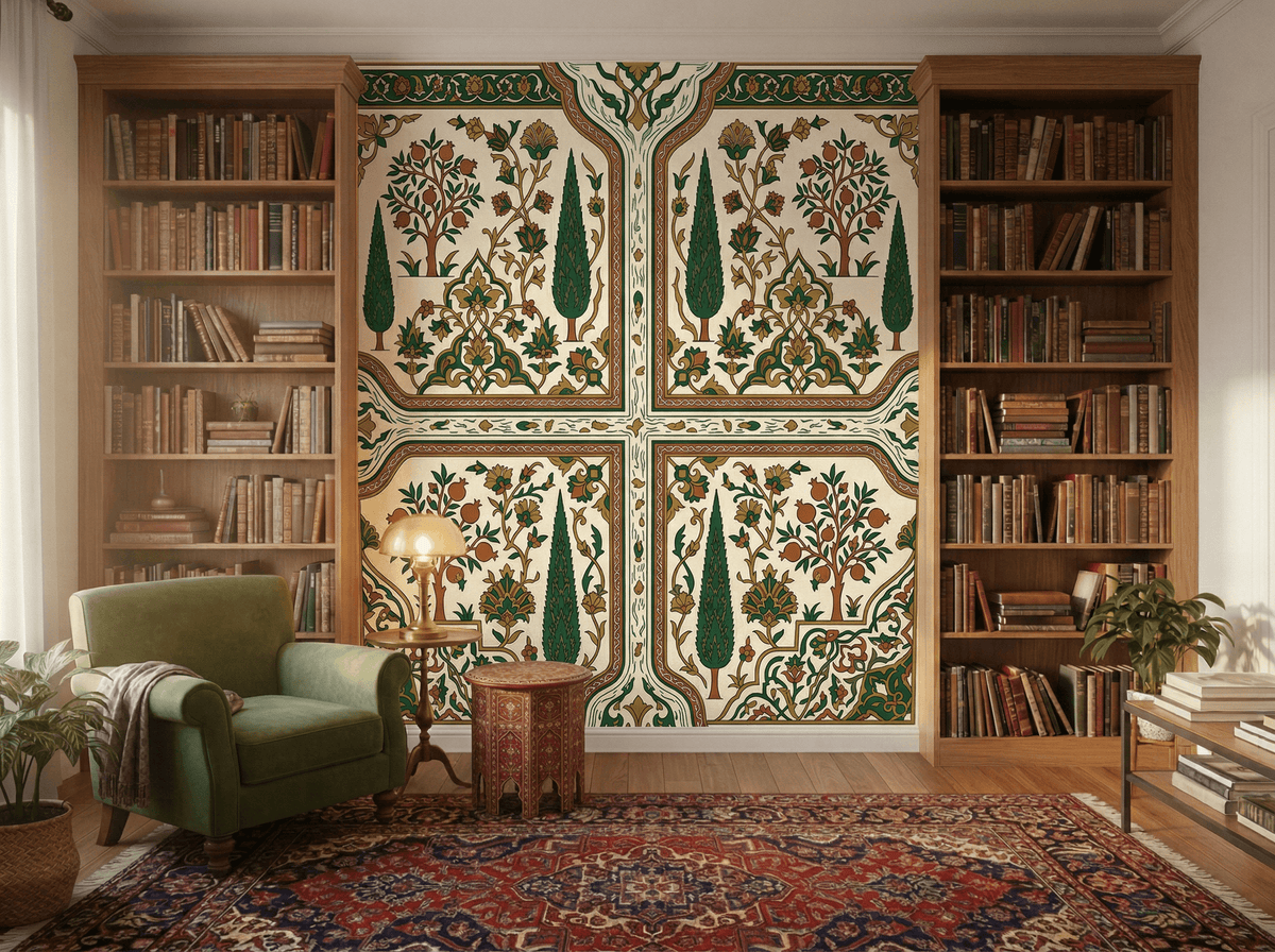 Persian Garden Tapestry Luxury Scenic Wallpaper | Carta Noor