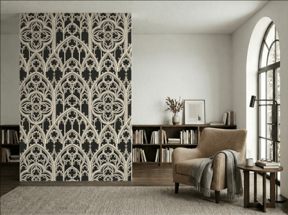 Gothic Tracery Wallpaper – Architectural Statements Collection | Carta Noor - Carta Noor