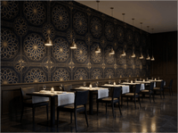 Midnight Medina Black and Gold Islamic Geometric Wallpaper - Carta Noor