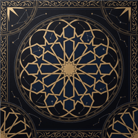 Midnight Medina Black and Gold Islamic Geometric Wallpaper - Carta Noor