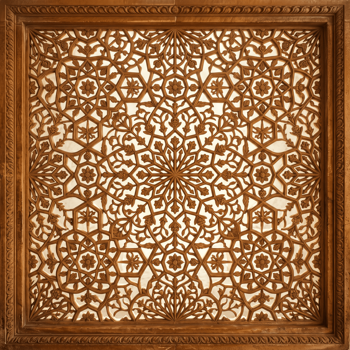 Mughal Jali Screen Lattice Luxury Wallpaper | Carta Noor - Carta Noor