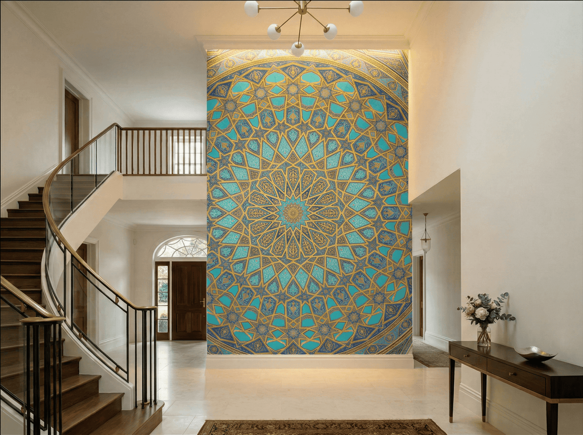 Ottoman Dome Radial Geometry Luxury Wallpaper | Carta Noor - Carta Noor