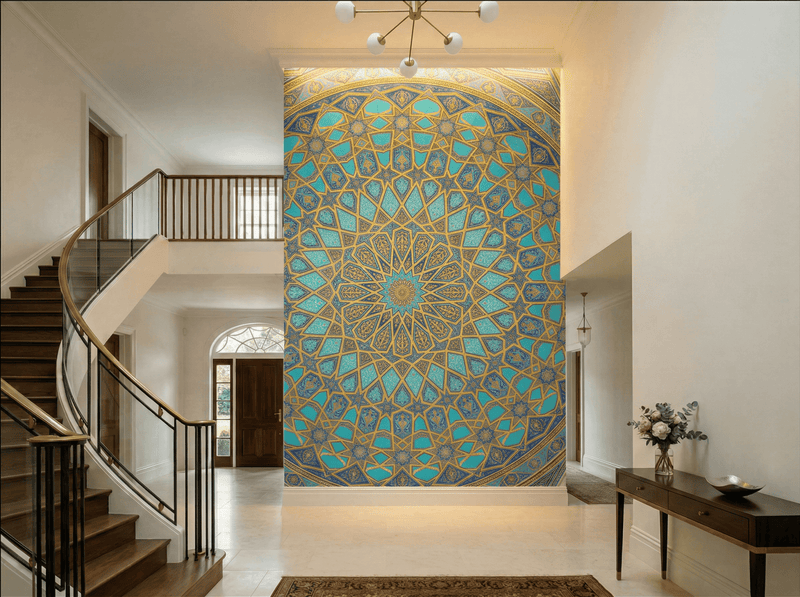 Ottoman Dome Radial Geometry Luxury Wallpaper | Carta Noor - Carta Noor