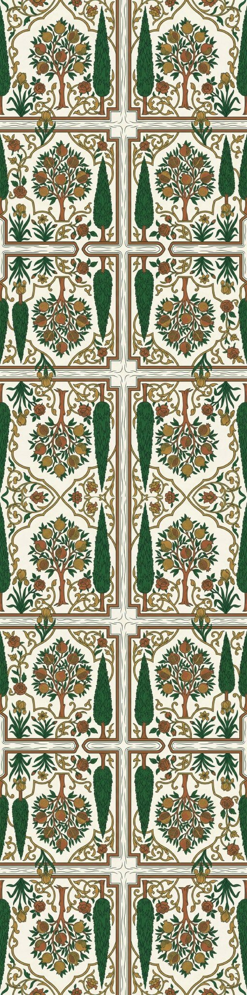 Persian Garden Tapestry Luxury Scenic Wallpaper | Carta Noor - Carta Noor