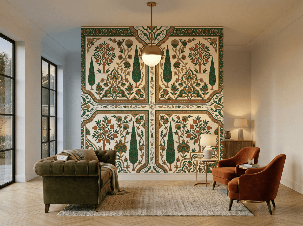 Persian Garden Tapestry Luxury Scenic Wallpaper | Carta Noor - Carta Noor