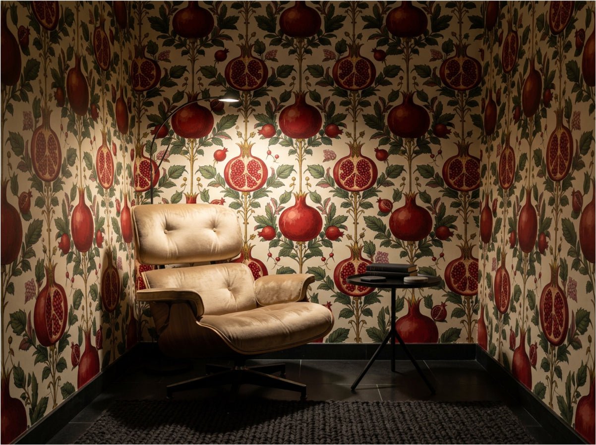 Pomegranate Dreams — Persian Garden Wallpaper - Carta Noor