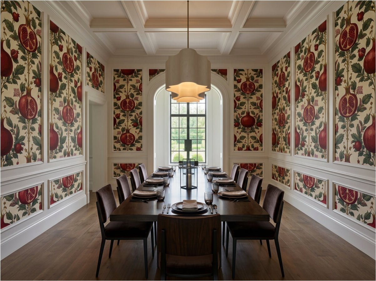 Pomegranate Dreams — Persian Garden Wallpaper - Carta Noor