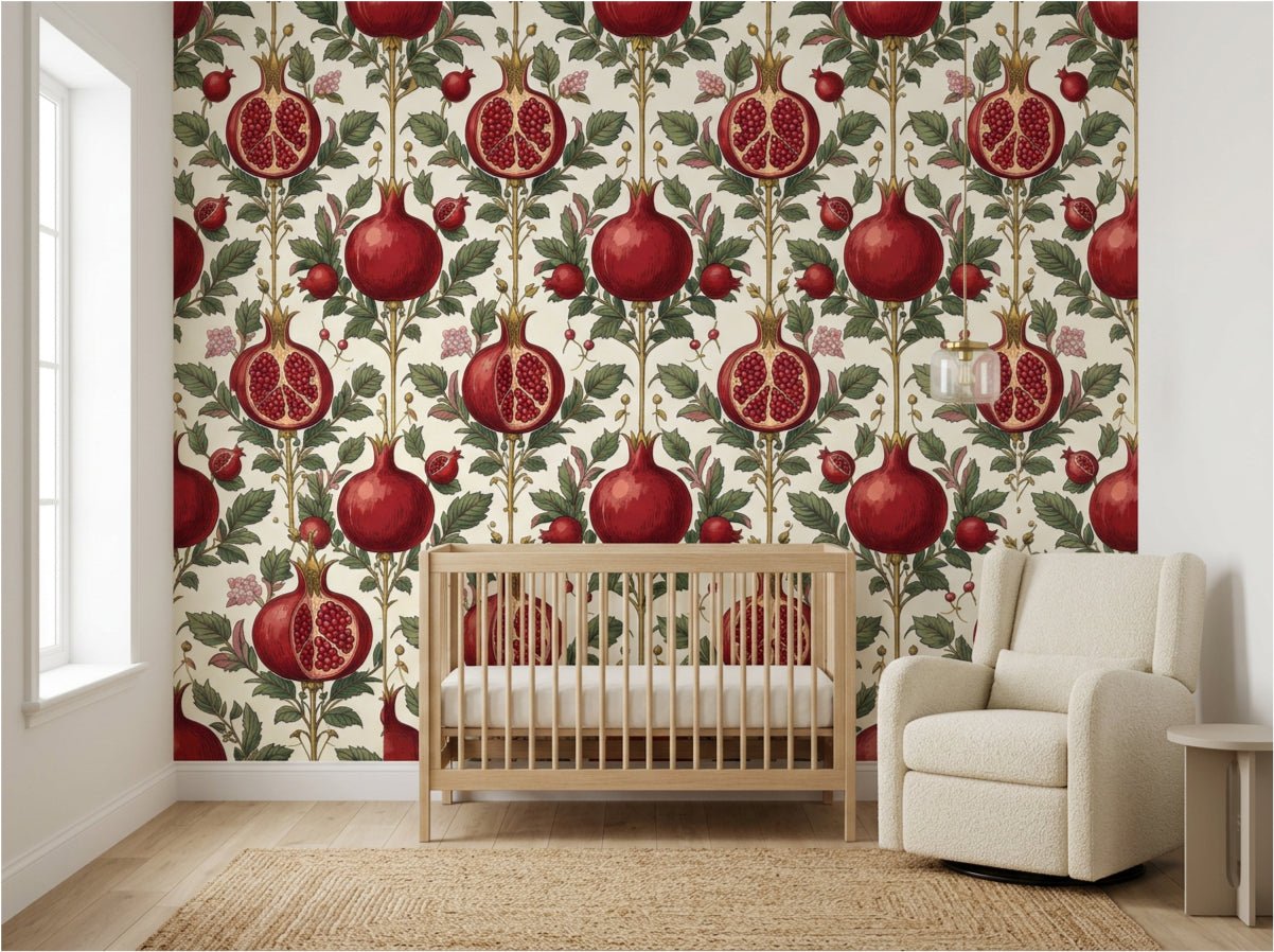 Pomegranate Dreams — Persian Garden Wallpaper - Carta Noor