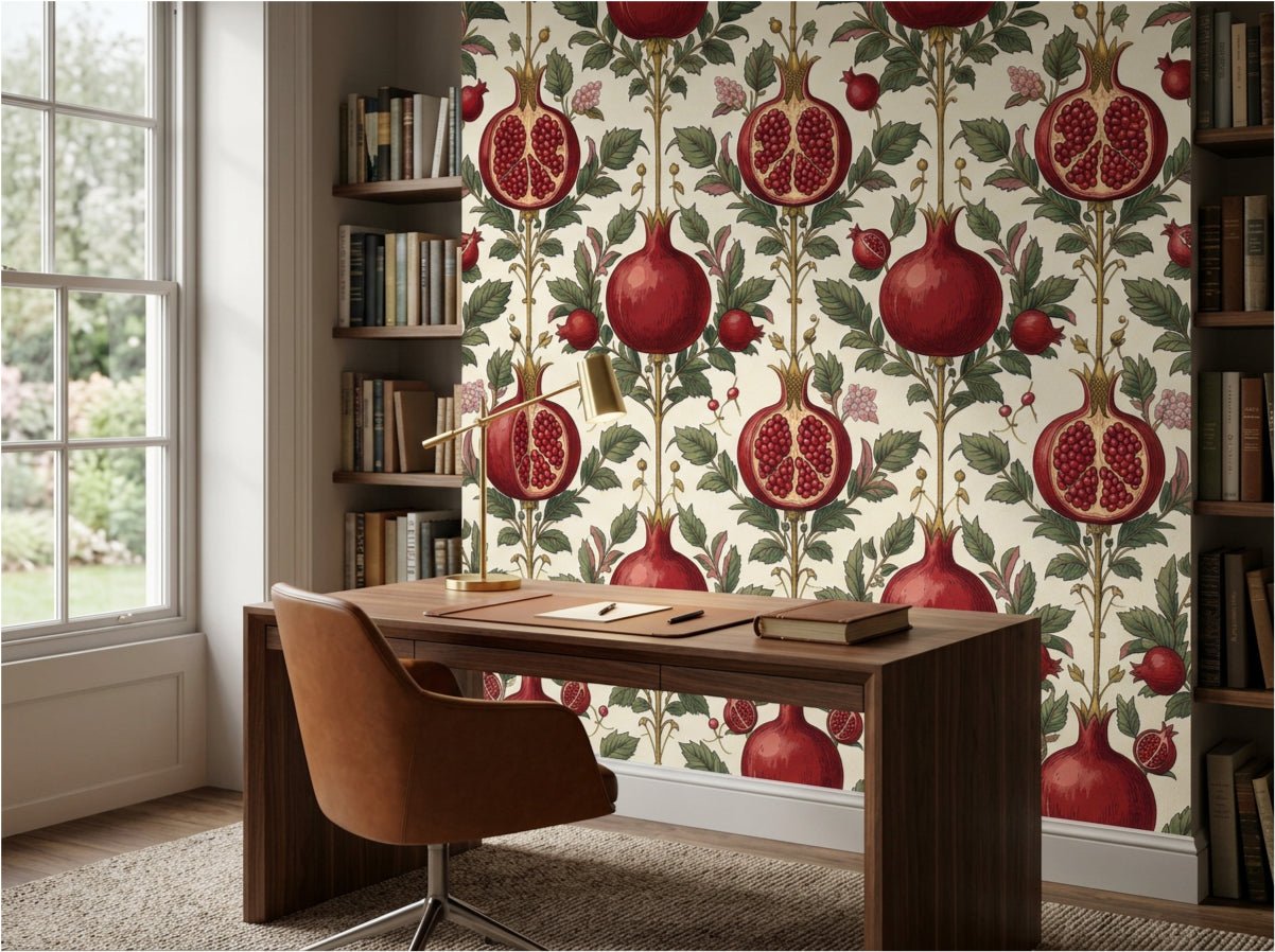 Pomegranate Dreams — Persian Garden Wallpaper - Carta Noor