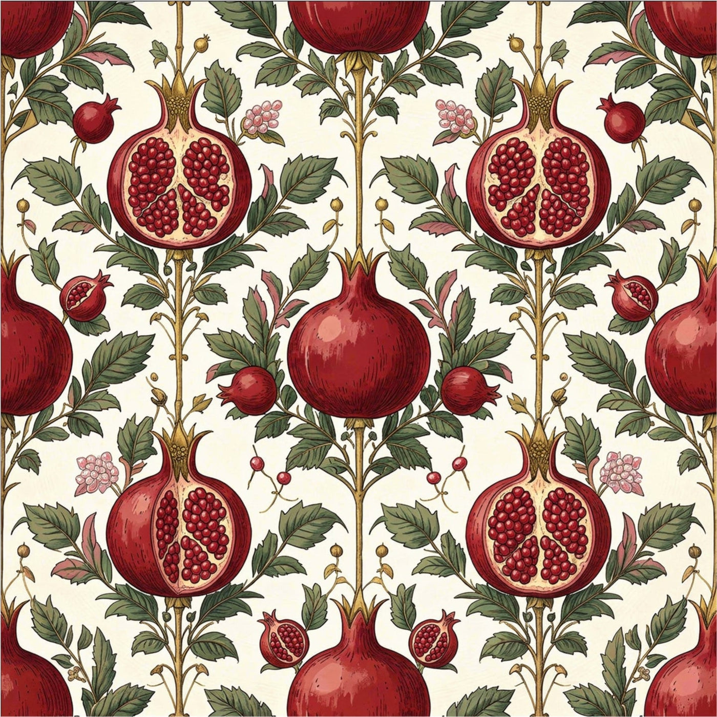 Pomegranate Dreams — Persian Garden Wallpaper - Carta Noor