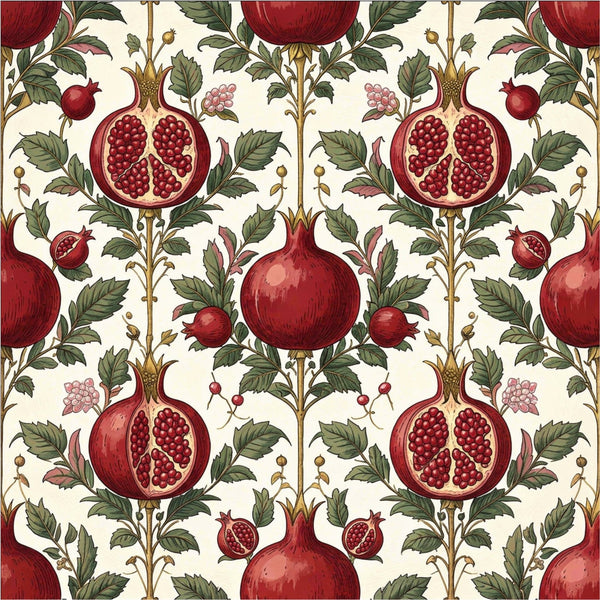 Pomegranate Dreams — Persian Garden Wallpaper - Carta Noor