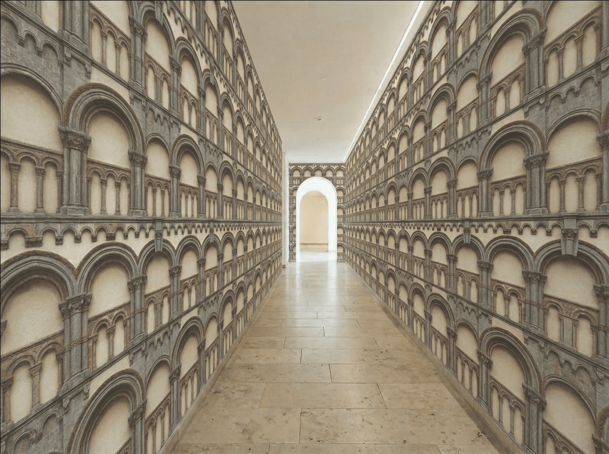 Romanesque Archway Architectural Luxury Wallpaper | Carta Noor - Carta Noor