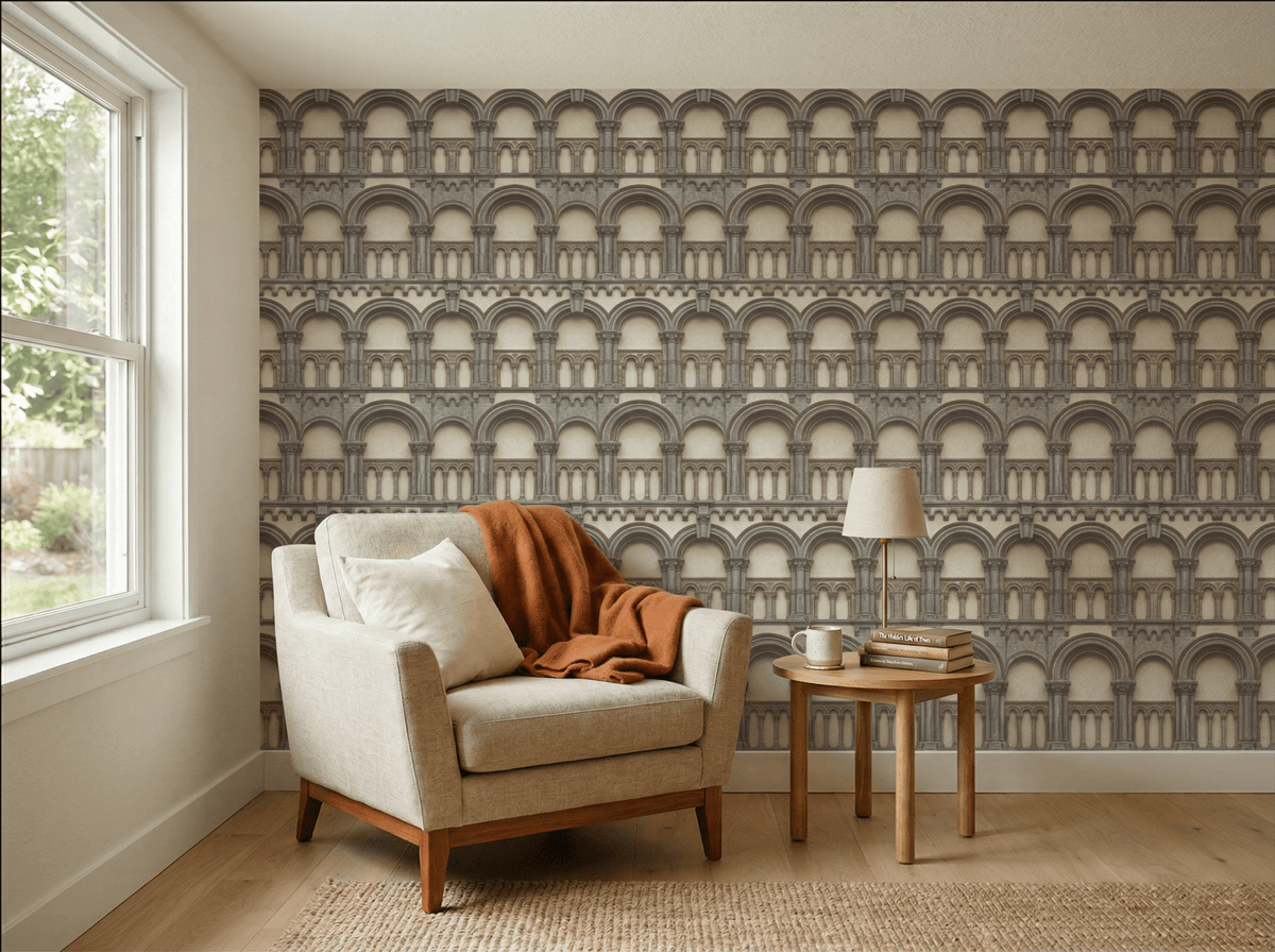 Romanesque Archway Architectural Luxury Wallpaper | Carta Noor - Carta Noor