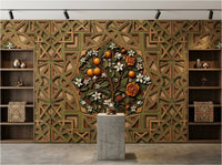 The Andalusian Courtyard — Mediterranean Botanical Mural | Carta Noor - Carta Noor