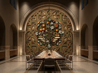 The Andalusian Courtyard — Mediterranean Botanical Mural | Carta Noor - Carta Noor