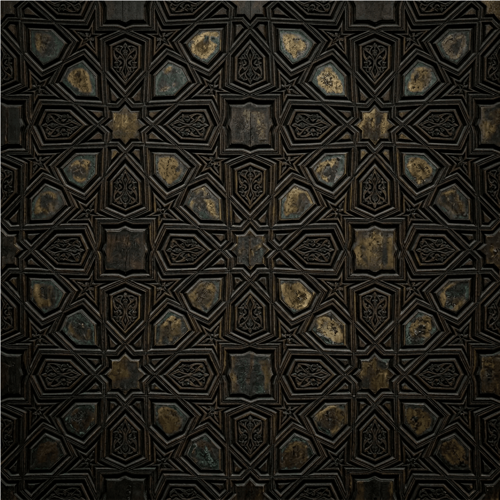 The Mamluk Shadow - Carved Geometric Mural - Carta Noor