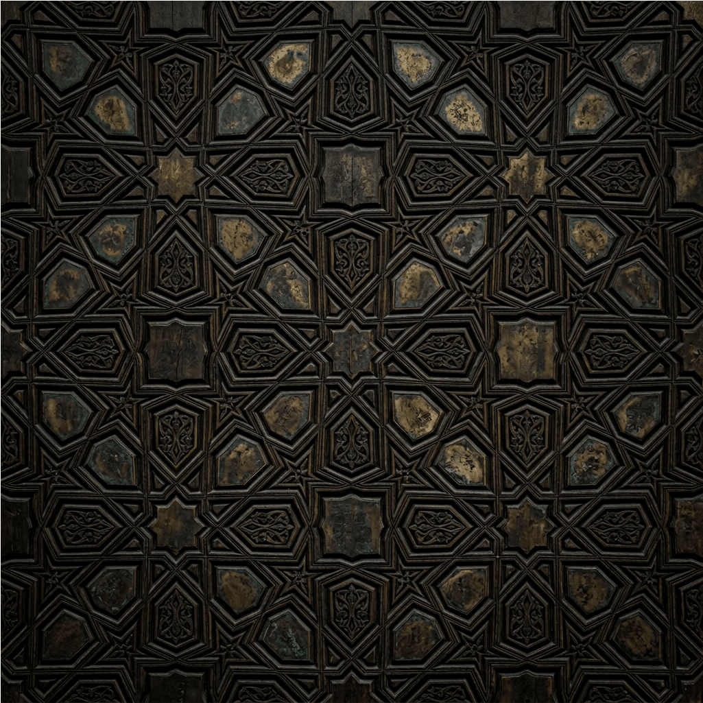 The Mamluk Shadow - Carved Geometric Mural - Carta Noor
