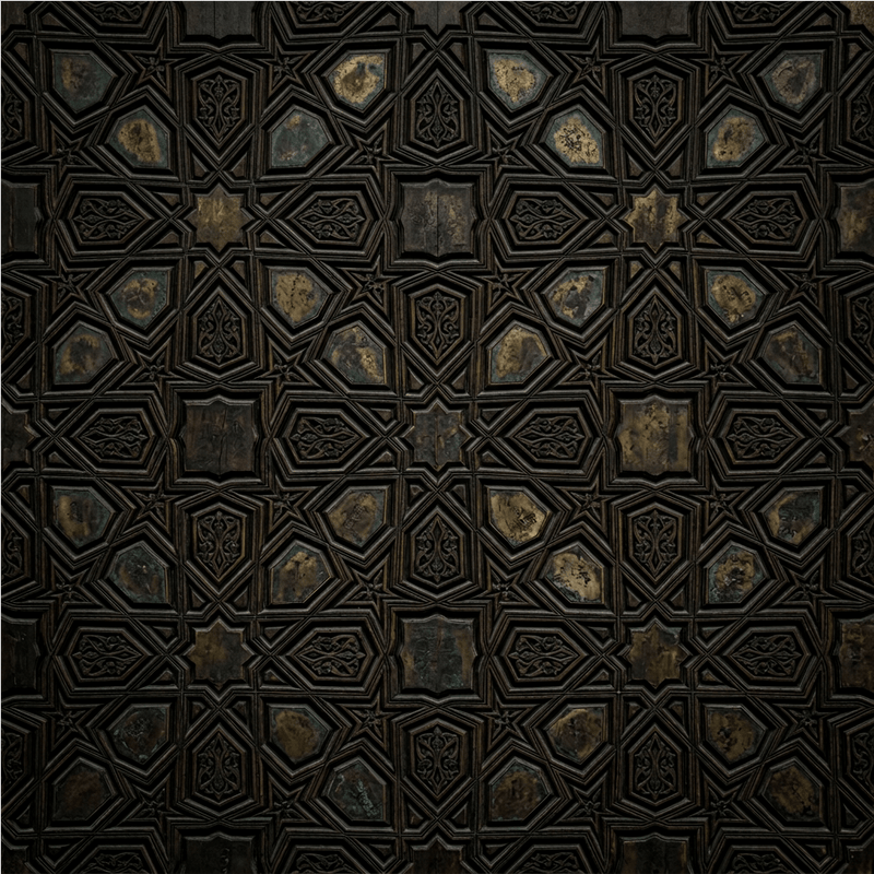 The Mamluk Shadow - Carved Geometric Mural - Carta Noor