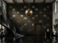 The Mamluk Shadow - Carved Geometric Mural - Carta Noor