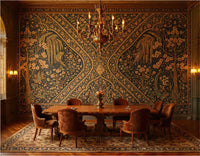 Persian Garden Tapestry wallpaper as full-room installation in sitting room — scenic pattern creating an immersive garden interior