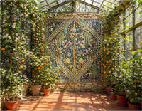Persian Garden Tapestry luxury scenic wallpaper — immersive garden landscape drawn from Persian paradise garden tradition, custom sized, EU printed