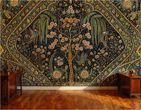 Persian Garden Tapestry wallpaper as full-room installation in sitting room — scenic pattern creating an immersive garden interior