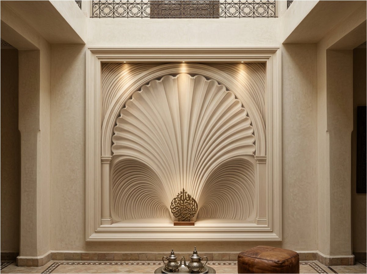 The Riad Archway — Architectural Trompe L’Œil Mural - Carta Noor