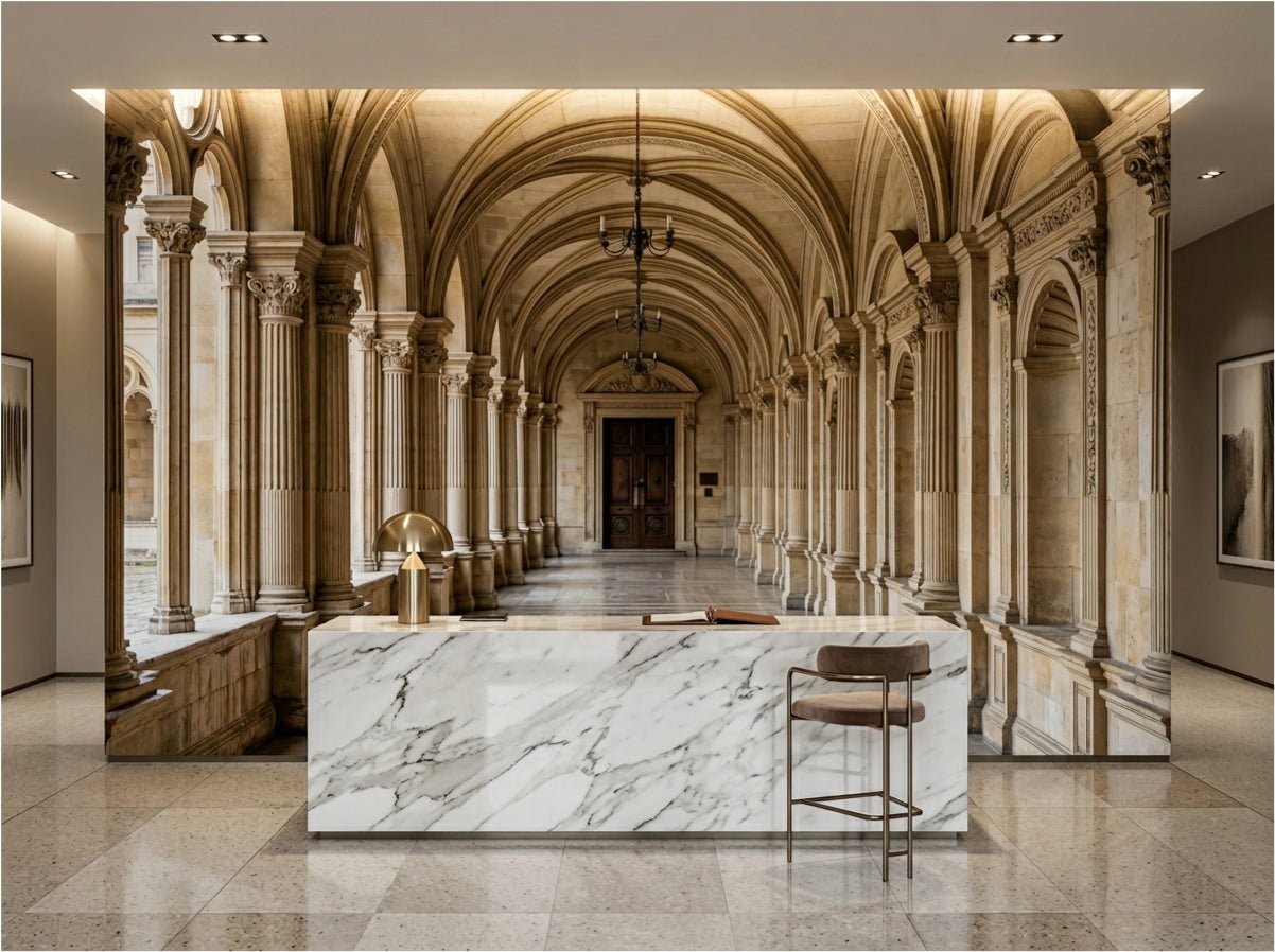 The Romanesque Archway — Architectural Mural - Carta Noor