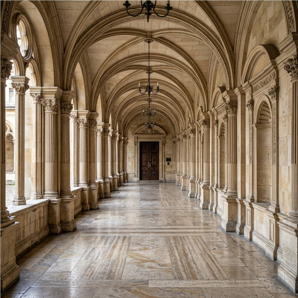 The Romanesque Archway — Architectural Mural - Carta Noor